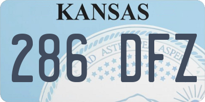 KS license plate 286DFZ