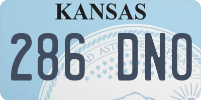 KS license plate 286DNO