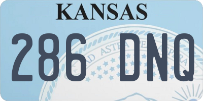 KS license plate 286DNQ