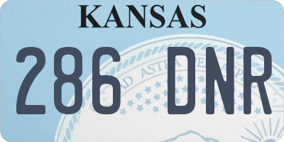 KS license plate 286DNR