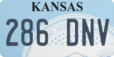 KS license plate 286DNV
