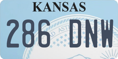 KS license plate 286DNW