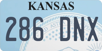 KS license plate 286DNX