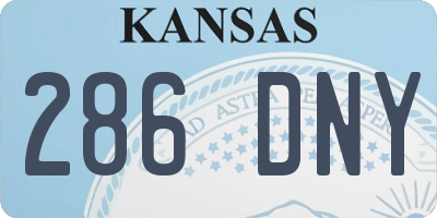 KS license plate 286DNY