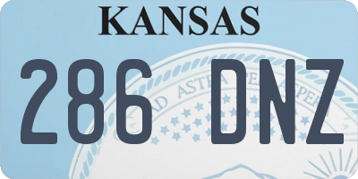 KS license plate 286DNZ