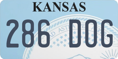 KS license plate 286DOG
