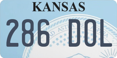 KS license plate 286DOL