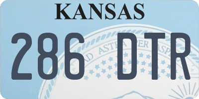 KS license plate 286DTR