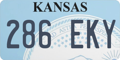KS license plate 286EKY