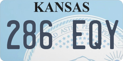 KS license plate 286EQY