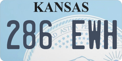 KS license plate 286EWH