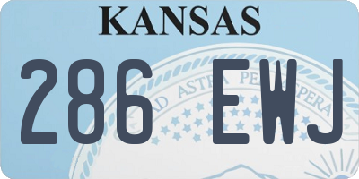 KS license plate 286EWJ
