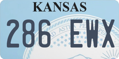 KS license plate 286EWX