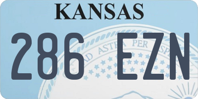 KS license plate 286EZN