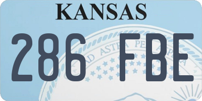 KS license plate 286FBE