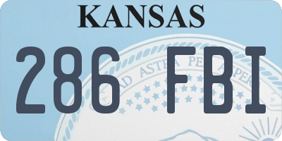 KS license plate 286FBI