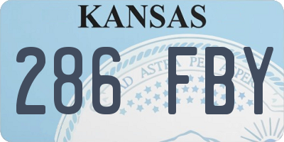 KS license plate 286FBY