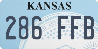 KS license plate 286FFB