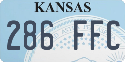 KS license plate 286FFC