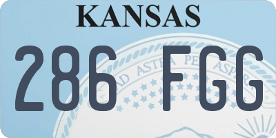 KS license plate 286FGG
