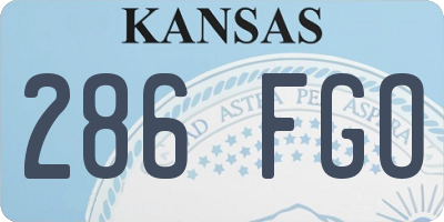 KS license plate 286FGO