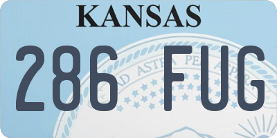 KS license plate 286FUG