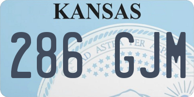KS license plate 286GJM