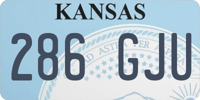 KS license plate 286GJU