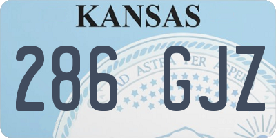 KS license plate 286GJZ