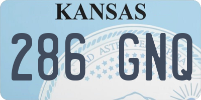 KS license plate 286GNQ