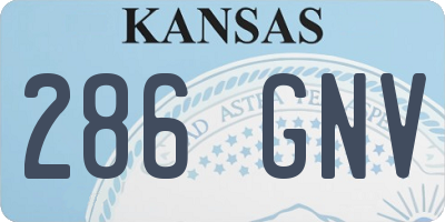 KS license plate 286GNV