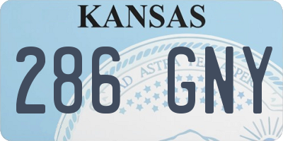 KS license plate 286GNY