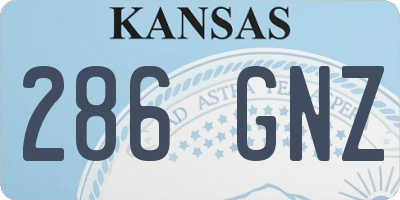KS license plate 286GNZ