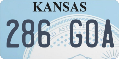 KS license plate 286GOA