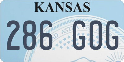 KS license plate 286GOG