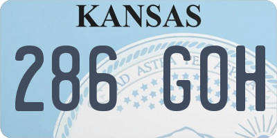 KS license plate 286GOH