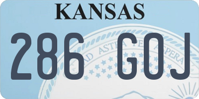 KS license plate 286GOJ