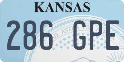 KS license plate 286GPE