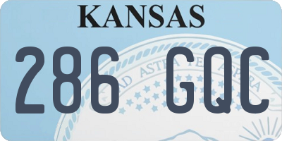 KS license plate 286GQC
