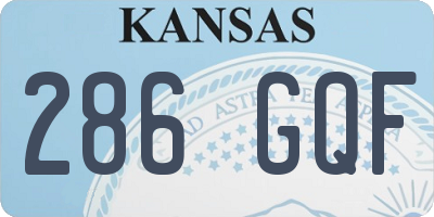 KS license plate 286GQF
