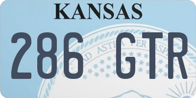 KS license plate 286GTR