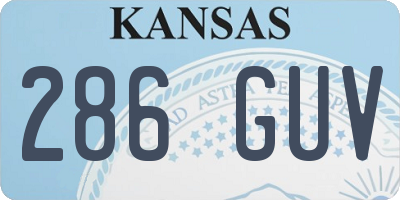 KS license plate 286GUV