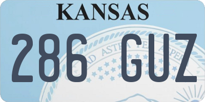 KS license plate 286GUZ