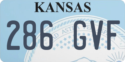 KS license plate 286GVF