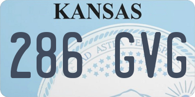KS license plate 286GVG
