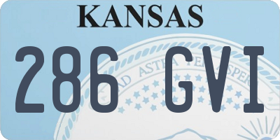 KS license plate 286GVI