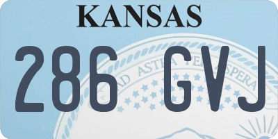 KS license plate 286GVJ