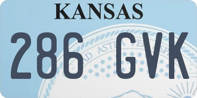 KS license plate 286GVK