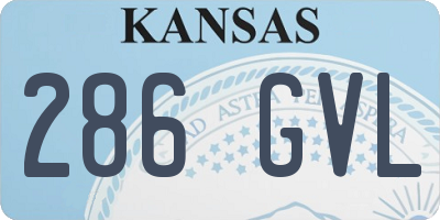 KS license plate 286GVL