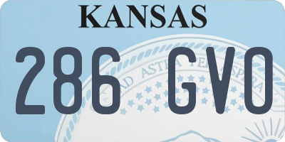 KS license plate 286GVO